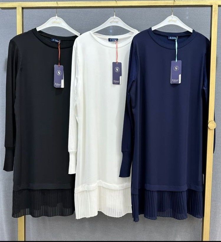 SÜSSÜ RAYON ŞİFONLU ALT PİLİSELİ KOLLU TUNİK 877