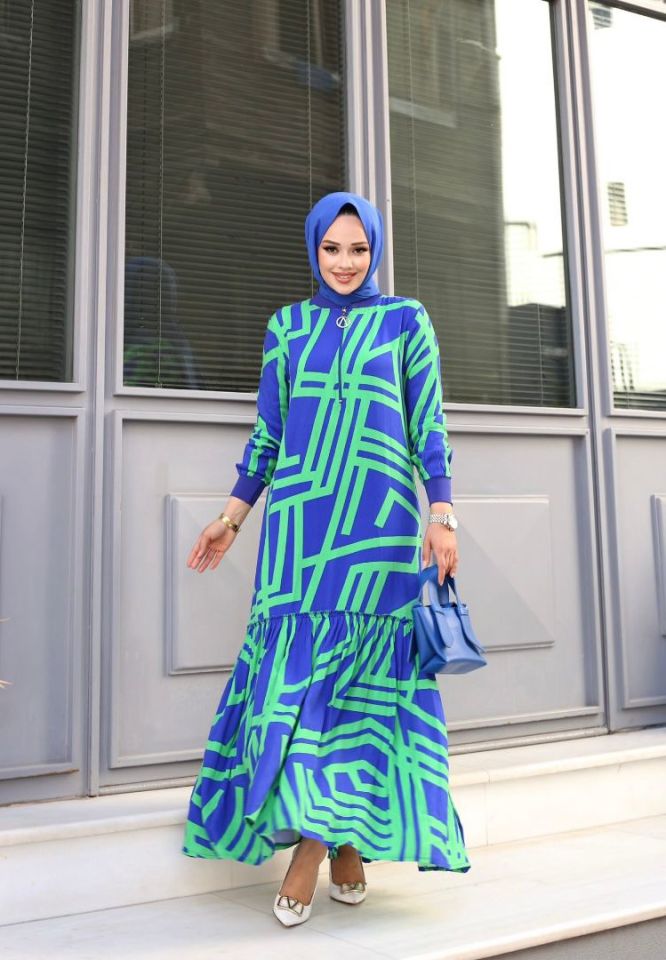 VİSKON ELBİSE AYŞE AKAY MODA