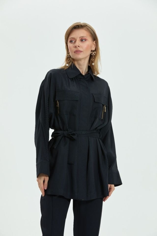 LİSA EXCLUSİVE LACİVERT CEKET 3085