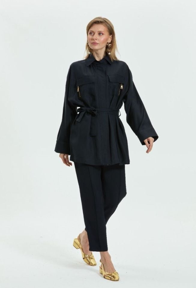 LİSA EXCLUSİVE LACİVERT CEKET 3085